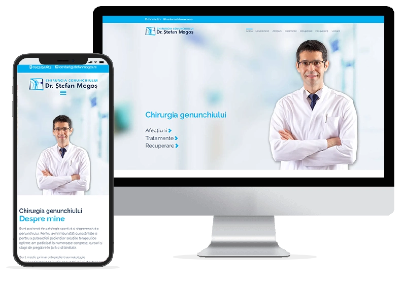 Realizare web design pentru site Dr. Stefan Mogos